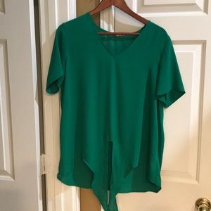 Green, Large, blouse by Pleione